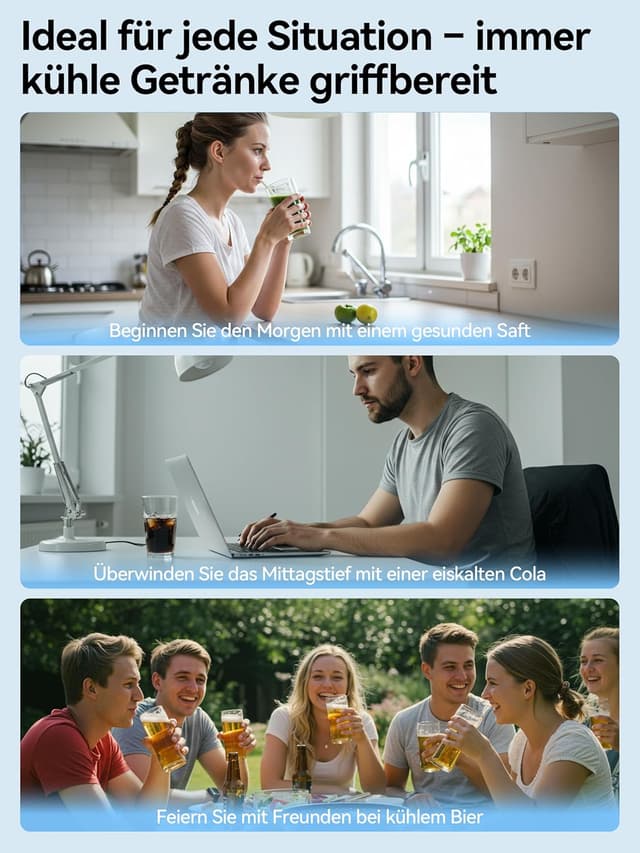 Thumbnail 4 de Devoko Getränkekühlschrank 93L mit Glastür