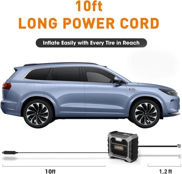 Thumbnail 6 de ZOPOM 12V Tire Inflator Portable Air Compressor