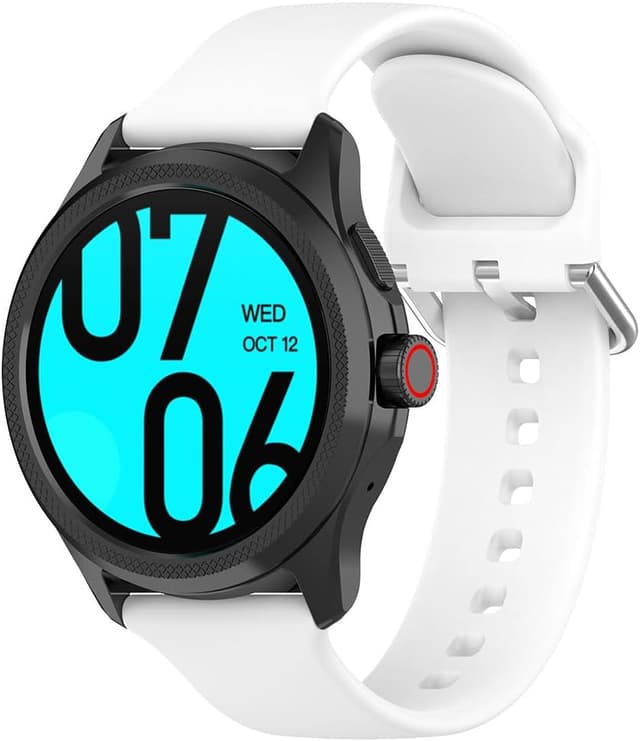 Detalle de BYISYUE 24mm silicone sport watch strap for Suunto 7/9, Ticwatch Pro 5 & Garmin Venu X1-style wearers