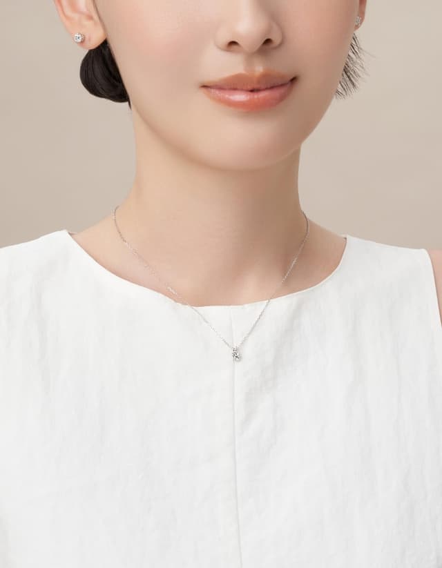 Thumbnail 1 de KRKC&CO Moissanit-Anhänger-Kette Damen aus 925 Silber – verstellbar 45+5 cm mit Geschenkbox