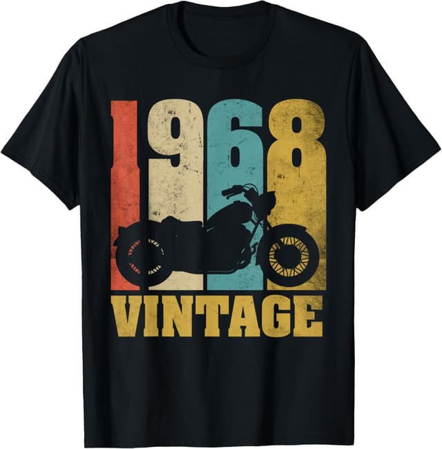Detalle de 57 Compleanno Motociclette T-Shirt Vintage 1968