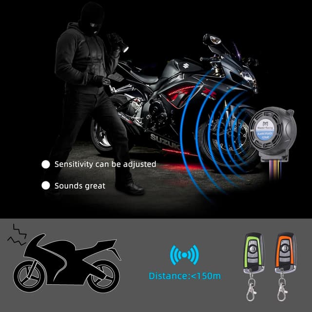 Thumbnail 4 de Rupse Motorrad-Alarmanlage 125 dB mit Start-Stopp per Fernbedienung (2 Fernbedienungen)