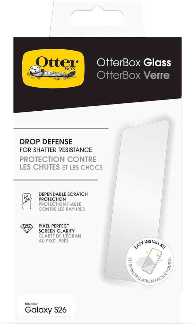 Detalle 2 de Pellicola protettiva in vetro temperato OtterBox per Samsung Galaxy S26+ (protezione da graffi, urti e cadute)