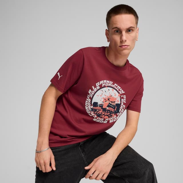 Detalle 2 de PUMA Men’s F1 Canada Crew Neck Short Sleeve Casual Top (Red)