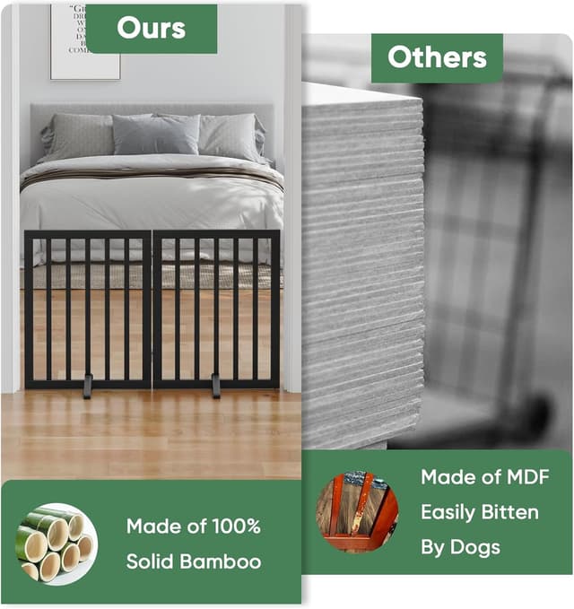 Detalle 1 de Algherohein Dog Gate 36 inch doorway pet barrier