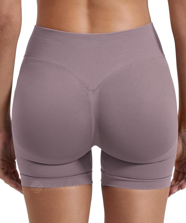 Detalle de ZAAYO Damen Sport-Shorts mit Hidden Scrunch & Tummy Control – Workout Biker Shorts (4,5 Zoll)
