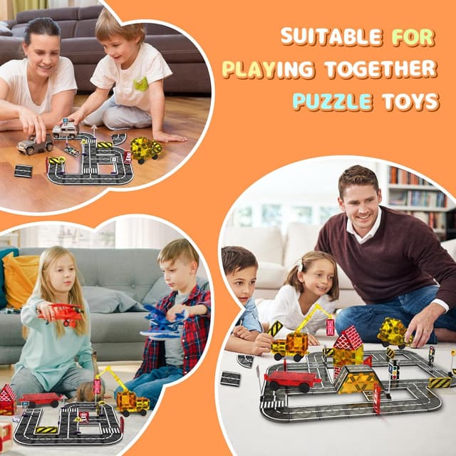 Thumbnail 4 de Magnet A Magnetic Tiles Road Set for Kids 🎲
