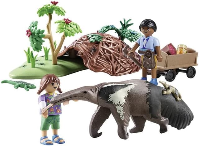 Detalle de PLAYMOBIL 71012 Wiltopia Oso Hormiguero 🐾 Juguetes Sostenibles
