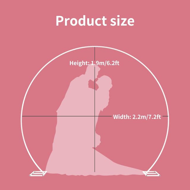 Thumbnail 2 de Fiita 6.2 ft White Round Backdrop Stand