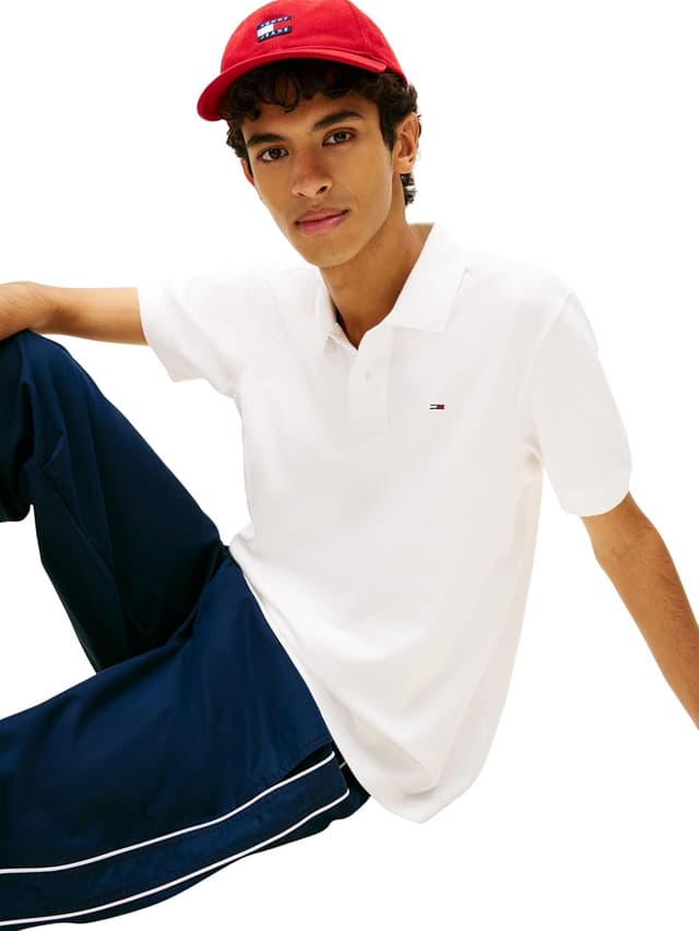 Detalle de Tommy Jeans Tjm Reg Ess Polo Ext Dm0dm22711 da uomo