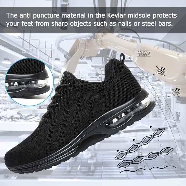 Thumbnail 3 de Lightweight Steel Toe Caps Trainers Safety Shoes