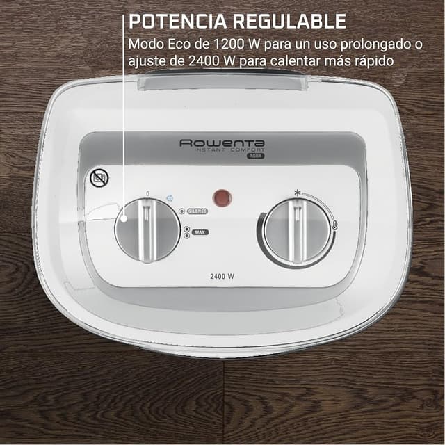 Detalle de Rowenta Instant Comfort Aqua 🔥 - Calefactor bajo consumo 2400W