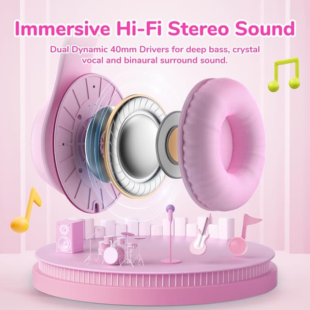 Detalle 2 de EarFun Kinder Kopfhörer USB-C 85 dB