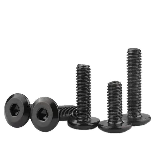 Detalle de FandWay Flachkopfschrauben mit Innensechskant aus Edelstahl A2 V2A (schwarz dacromet-beschichtet), M5x12–30 mm