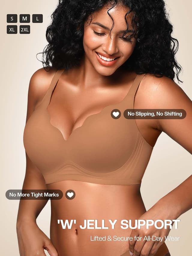 Detalle 2 de Cuteio Wireless Jelly Bras S-2XL 🎀