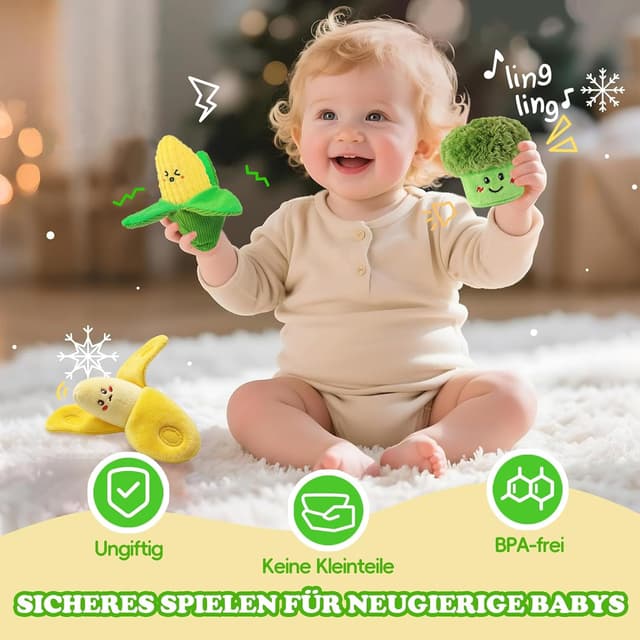 Detalle 1 de SAIMAND Baby Spielzeug Gemüse Obst Set