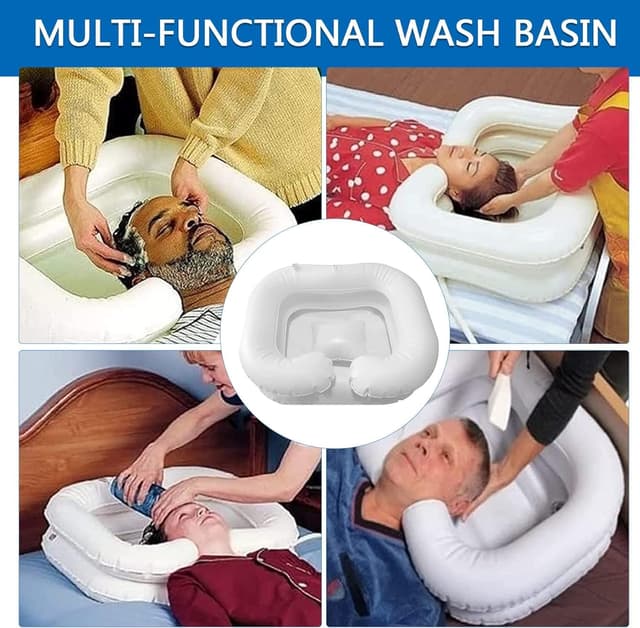 Thumbnail 6 de TZEKING aufblasbares Haarwaschbecken für Bettlägerige – Shampoo-Waschschüssel mit Ablaufschlauch