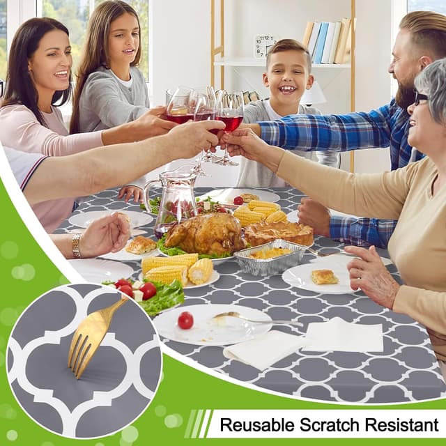 Detalle 2 de Smiry Rectangle Table Cloth, 60"x84" 📐