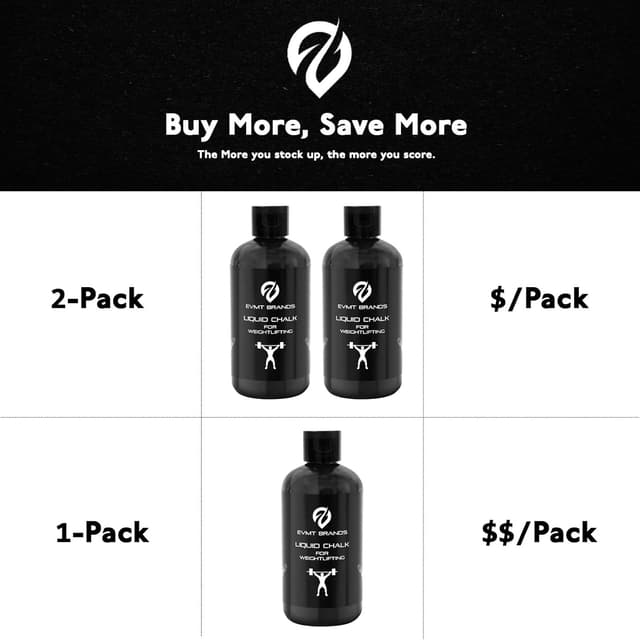 Thumbnail 3 de EVMT Brands Liquid Chalk – Mess-free gym chalk for weightlifting, climbing, gymnastics & dance