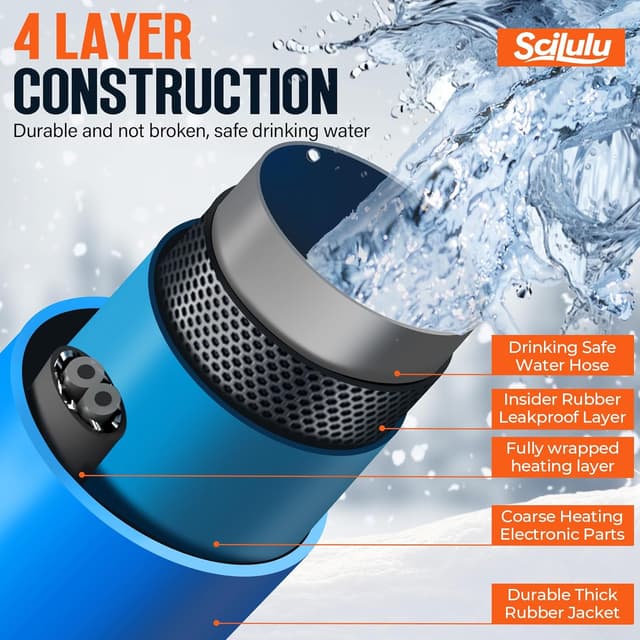 Thumbnail 2 de Scilulu 75FT Heated Water Hose for RV