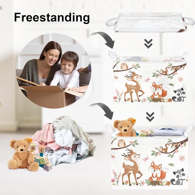 Detalle de Kinder Wäschekorb Fuchs 40x30x30 cm