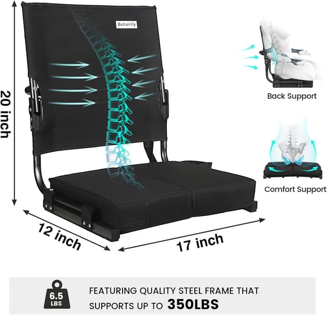 Detalle 2 de behairity Portable Stadium Seat with High Back