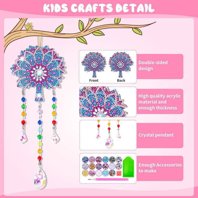 Thumbnail 4 de DIY Diamond Wind Chimes Craft Kit for Kids