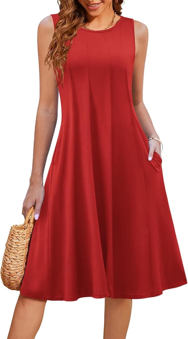 Imagen de Hotouch Robe d'été légère sans manches midi 👗 en OfertitasTOP