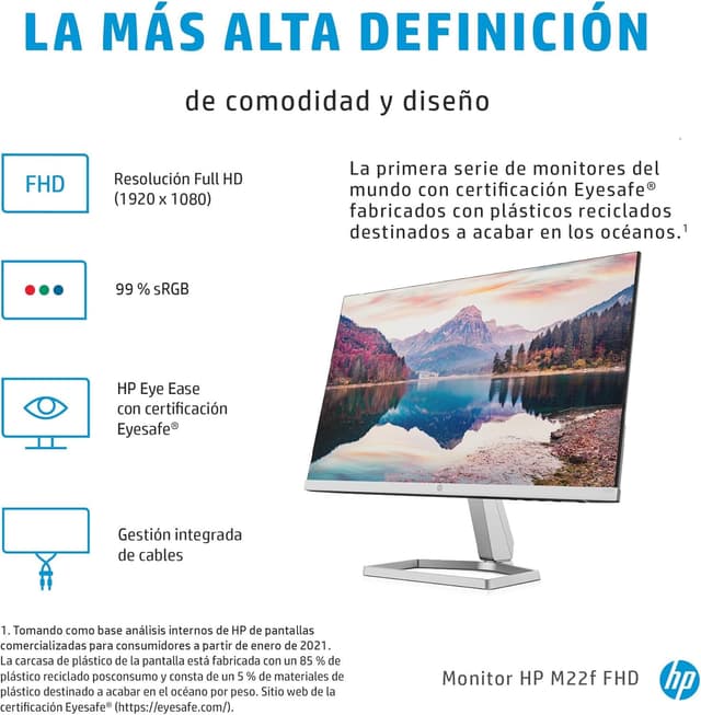 Thumbnail 7 de HP M22f – Monitor 22" Full HD con tecnología Eye Ease 🖥