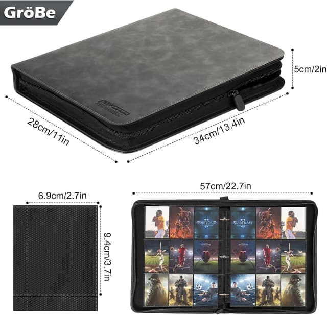 Detalle 2 de Sammelkarten Album 540 Karten mit Reißverschluss