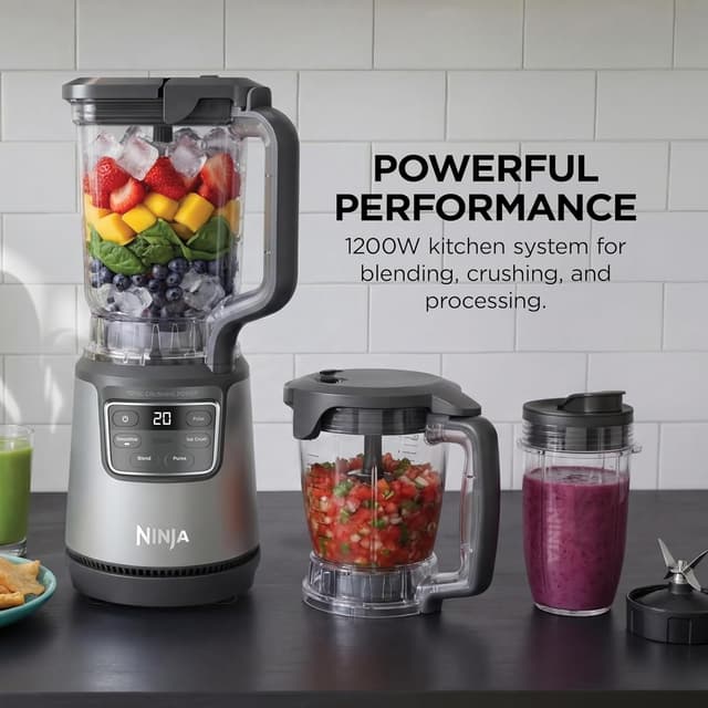 Detalle 2 de Ninja BlendPro Kitchen System (BO402) 72 oz Blender + 5-Cup Food Processor + 18 oz To-Go Cup