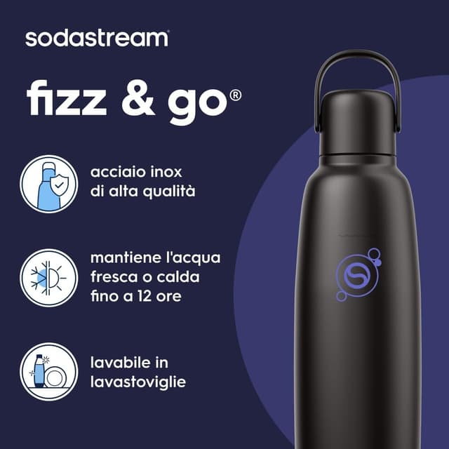 Thumbnail 2 de Sodastream Fizz&Go Cool 0.9L Nero UK