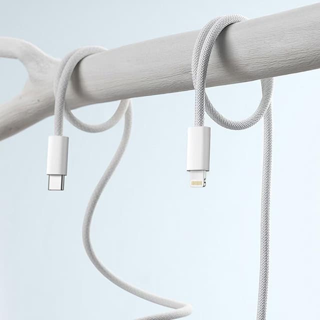 Detalle de USB-C auf Lightning Kabel (MFi-zertifiziert) 1 m + 1,8 m, 2er-Pack für iPhone & iPad