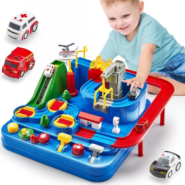 Detalle de hahaland Large Car Race Track for Age 3