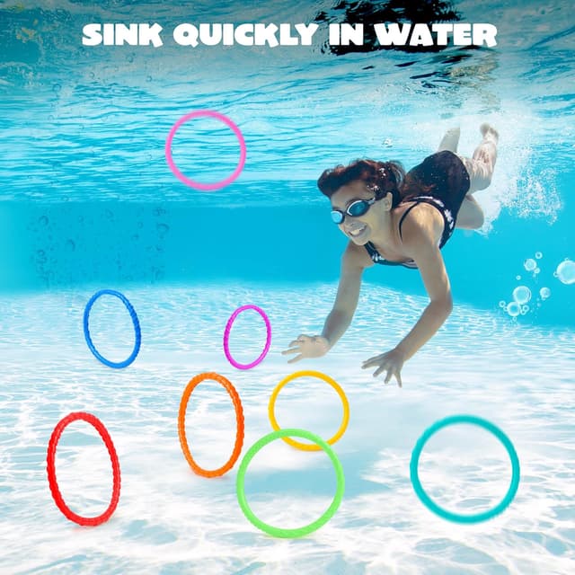Detalle 2 de JOYIN dive rings 8 pack for kids