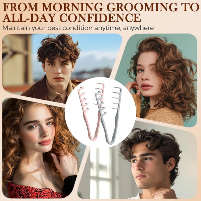 Thumbnail 6 de Peigne Cheveux Bouclés 2 Pièces Texture Large