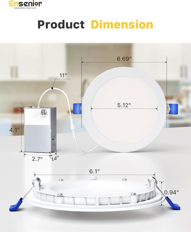 Thumbnail 4 de Ensenior 6 Inch LED Recessed 1200LM
