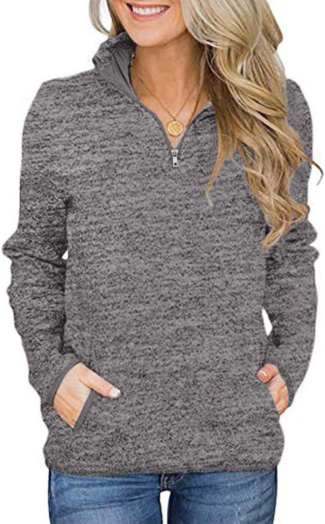 Detalle de iWoo 1/4 zip stand collar sweatshirt