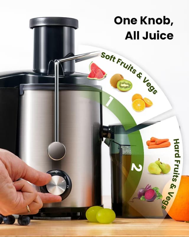 Detalle 2 de 800W Juicer Machine with 3 Speed Control