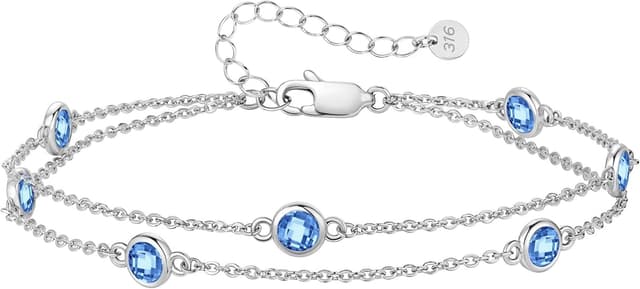 Detalle de LOUISA SECRET Pferdeaugen-Armband für Damen aus 925 Sterling Silber mit Zirkonia – verstellbar