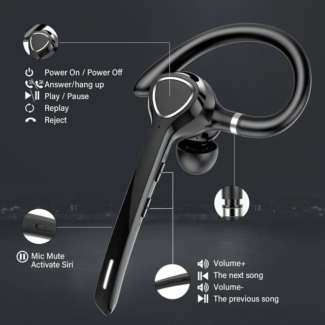 Thumbnail 5 de Auricolare V5.4 Singolo 90 Ore Nero