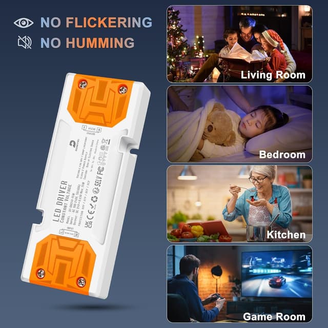 Thumbnail 6 de DUSKTEC 24V LED Driver 15W (630mA) low-voltage transformer, AC 240V to DC 24V for LED strip lights & MR11/MR16 bulbs