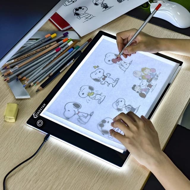Detalle de A4 Light Box Drawing with Adjustable Brightness