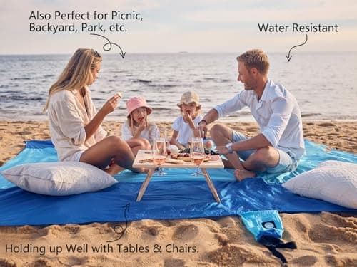 Thumbnail 3 de WEKAPO Beach Blanket Sandproof Waterproof 78" 🏖