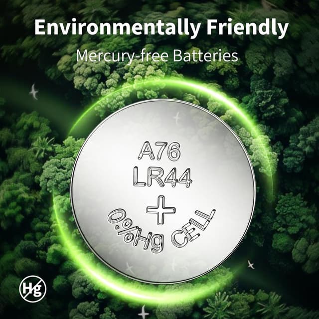 Detalle 2 de NICEBATT LR44 Batteries 60 Pack (AG13, L1154F 357 303 SR44 A76) Premium Alkaline 1.5V Coin Cell