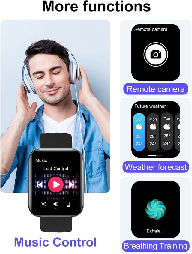 Thumbnail 6 de Dakofied Smartwatch chiamate Bluetooth cardiofrequenzimetro IP68