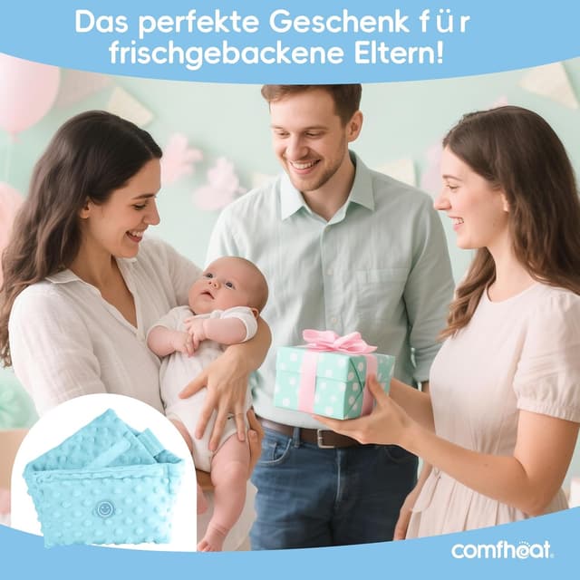 Detalle de Comfheat Koliken- & Gas-Relief Heiz-Tummy-Wrap für Babys (0–3 Jahre), blau