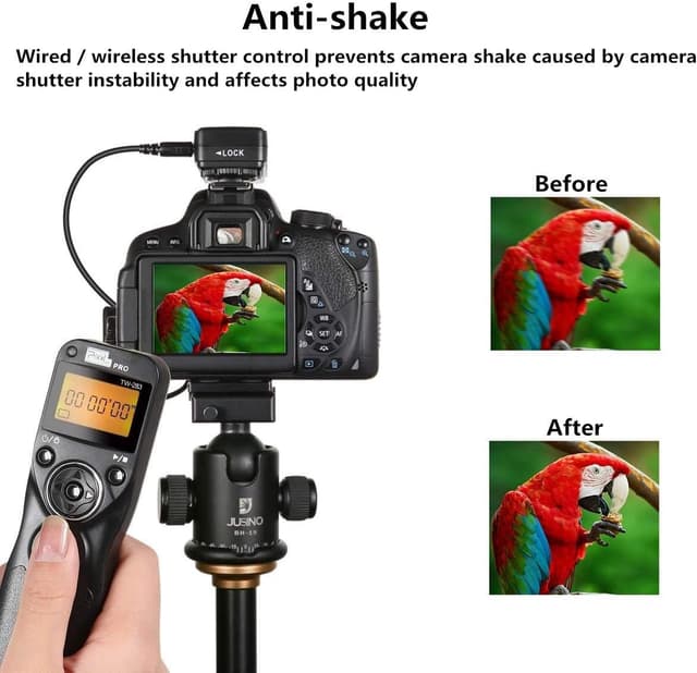 Detalle de Pixel TW-283 DC2 Intervalometer – kabelloser/Nikons-kompatibler Fernauslöser & Timer für viele Nikon-Kameras