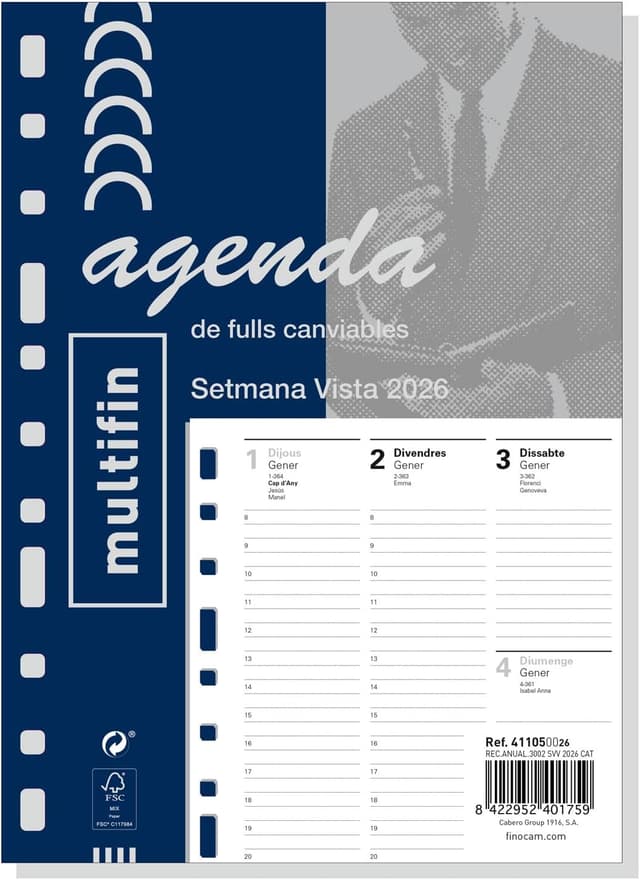 Thumbnail 3 de Finocam Recambio Anual 2026 Día Página