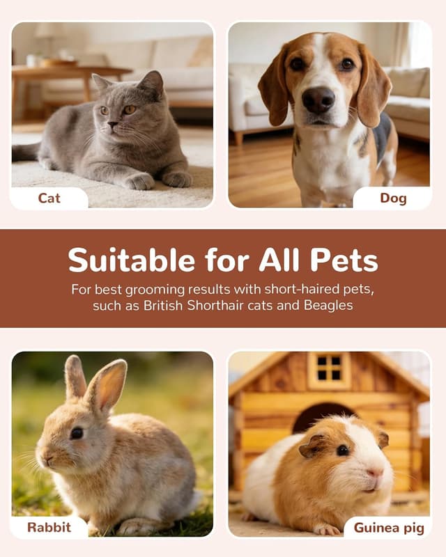 Detalle 2 de ETIALURE Unterwolle Bürste Katze (Gelb) mit Knopf – Unterfellbürste für Hunde & Katzen